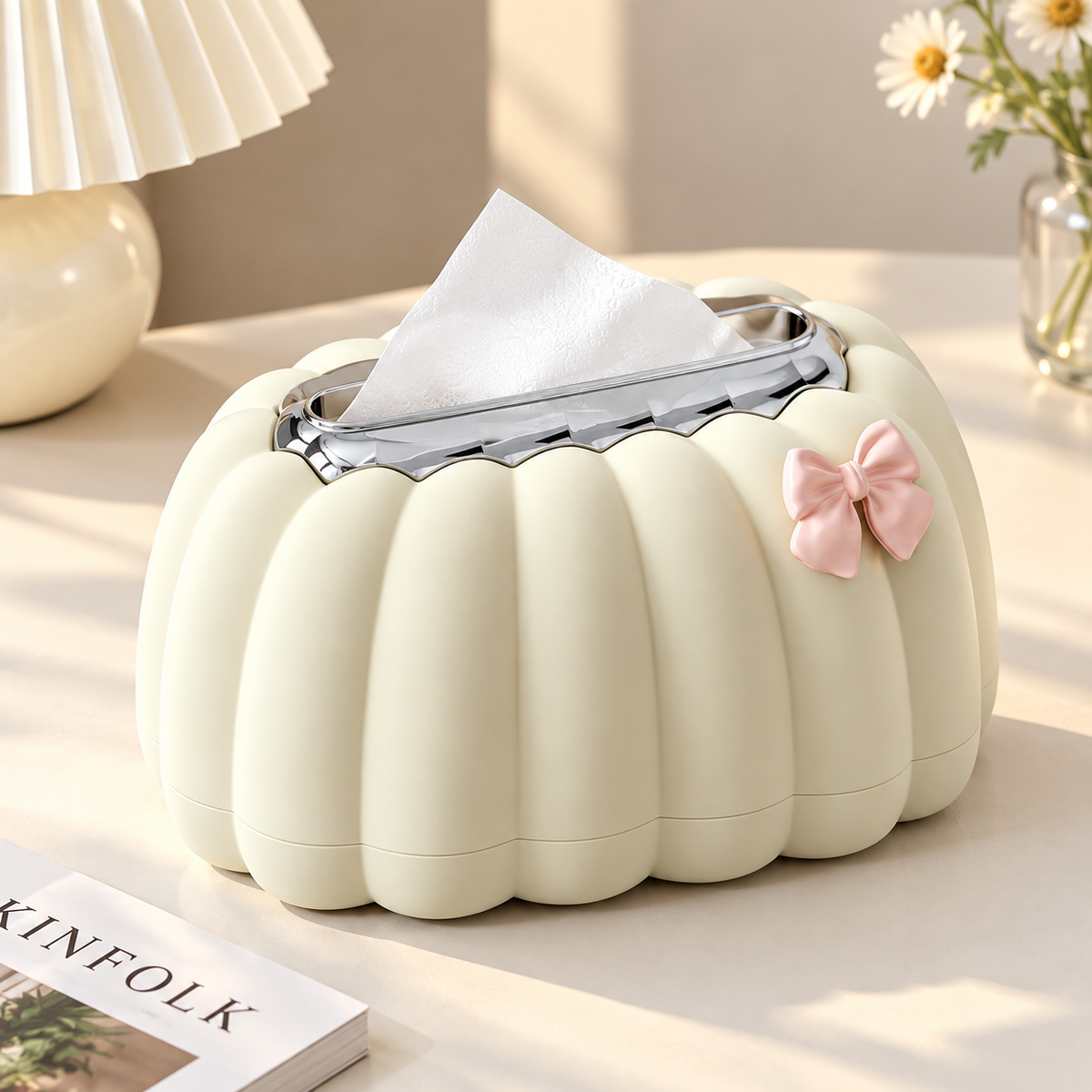Pumpkin Tissue Box Decor for Living Room